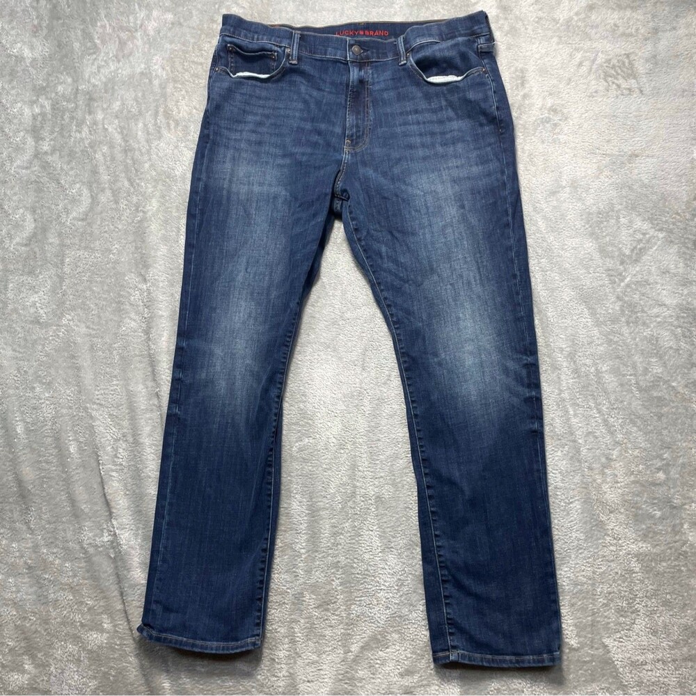 Lucky Jeans Men's 40x34* Blue Denim 410 Athletic Straight Whiskered Classic